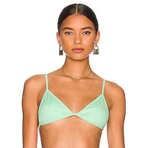 Peixoto bomba green ribbed bikini top large new with tag
